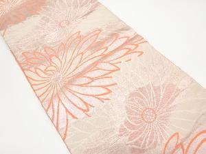 アンティーク　菊模様織り出し袋帯（材料）
